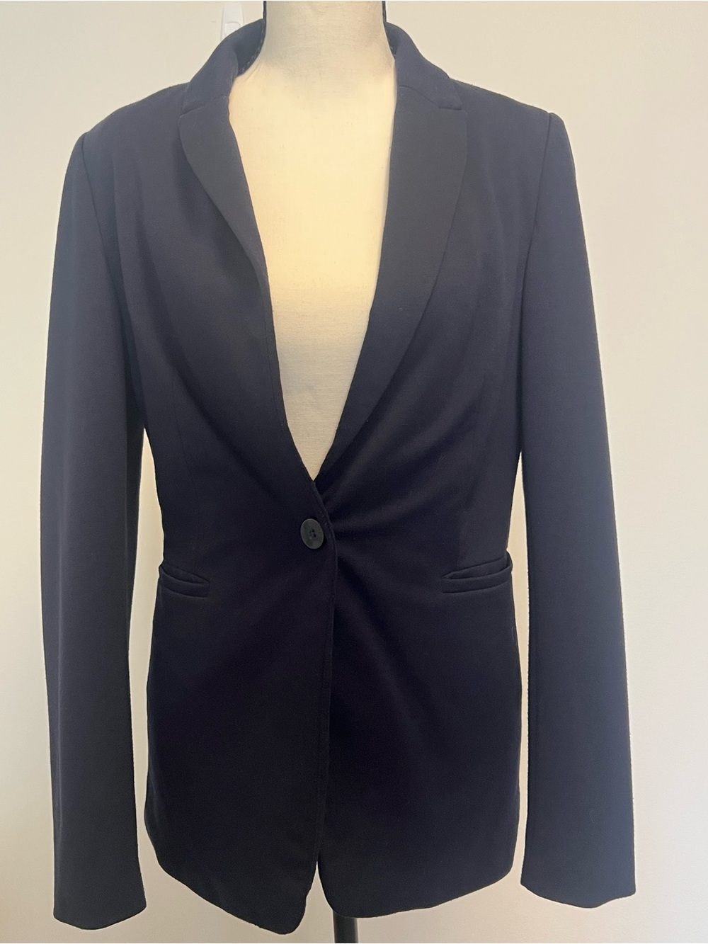 Hilary Radley Navy Single Button Blazer | Quiet Luxury Career Office Jacket